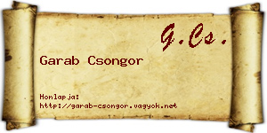 Garab Csongor névjegykártya