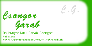 csongor garab business card